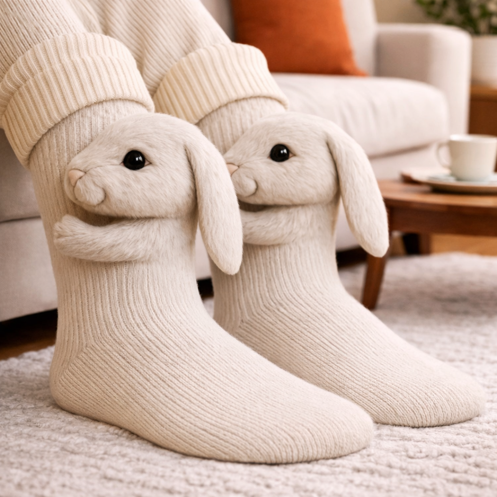 Animal Socks Funny Knit Cozy Winter Crew Socks