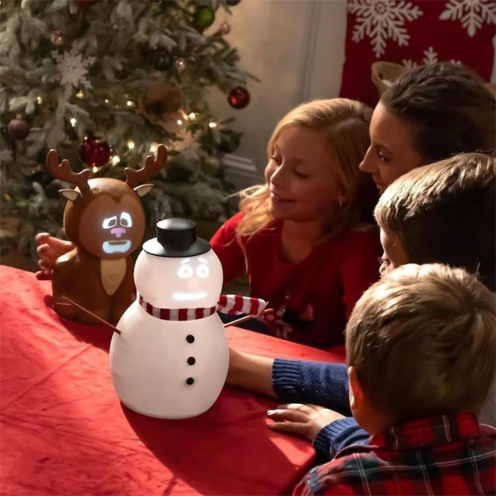 Animated Snowman Gift Decoration Light Projector Display