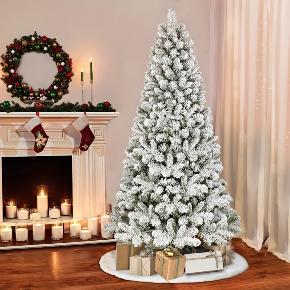 Artificial Christmas Trees Snow Flocked Tree Indoor Holiday Decor