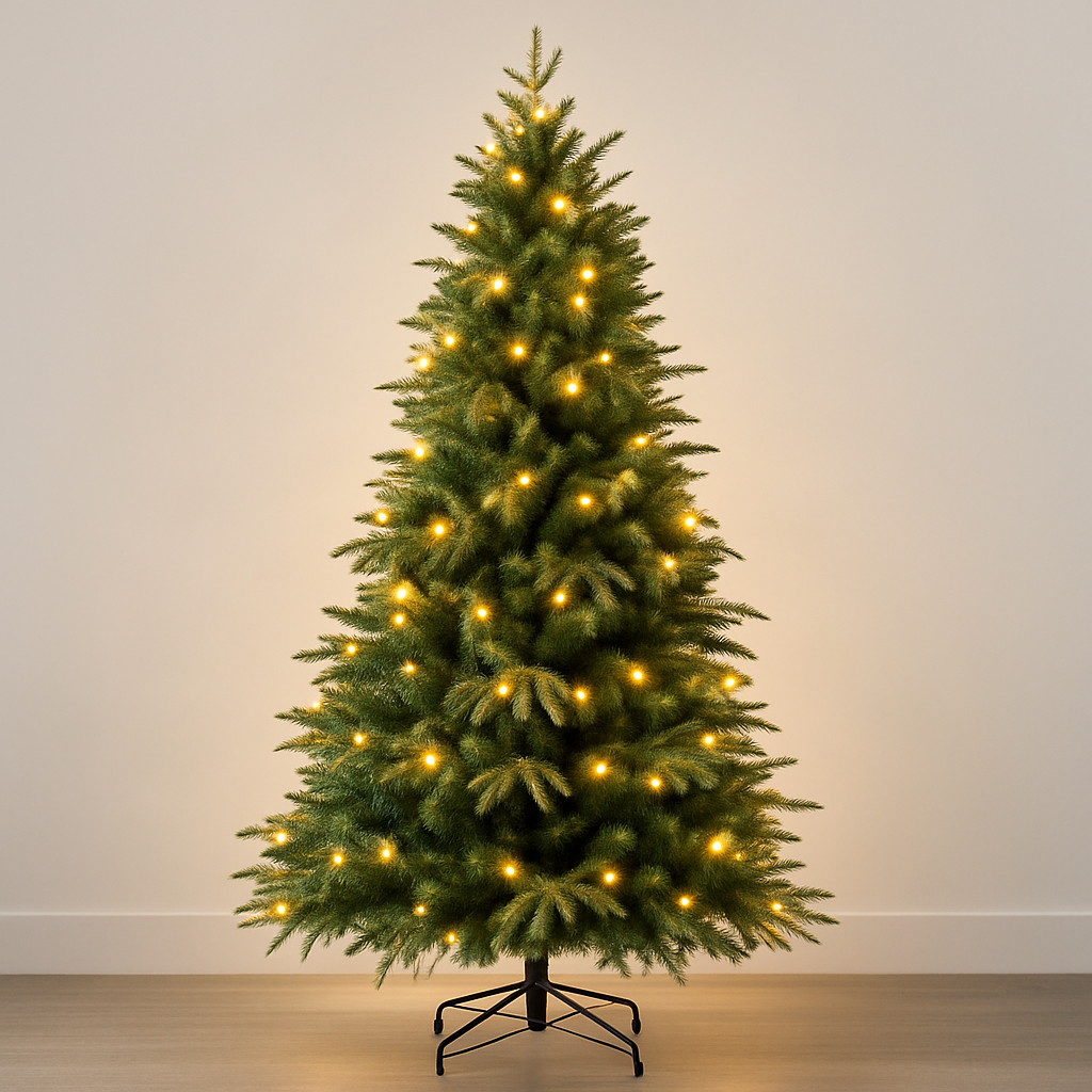 Artificial Pre-Lit Pencil Christmas Tree Warm White Lights