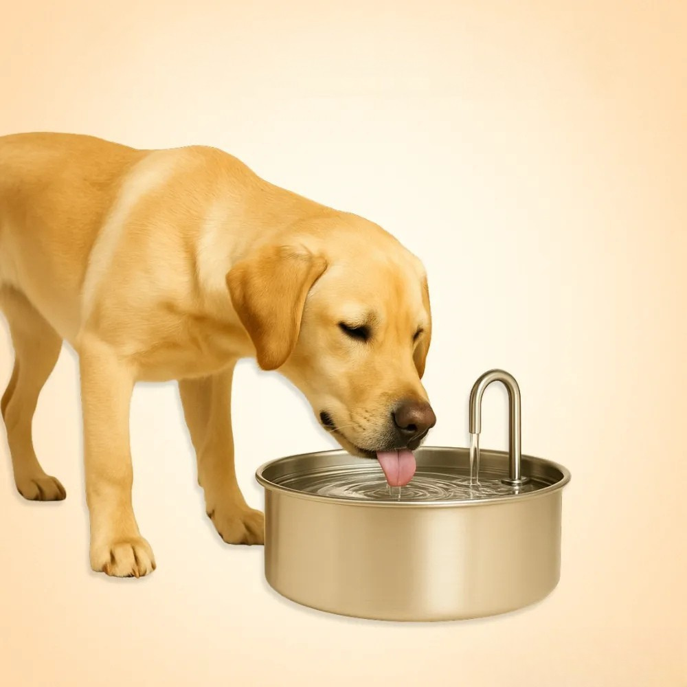Automatic Stainless Steel Water Fountain Pet Drinking Bowl