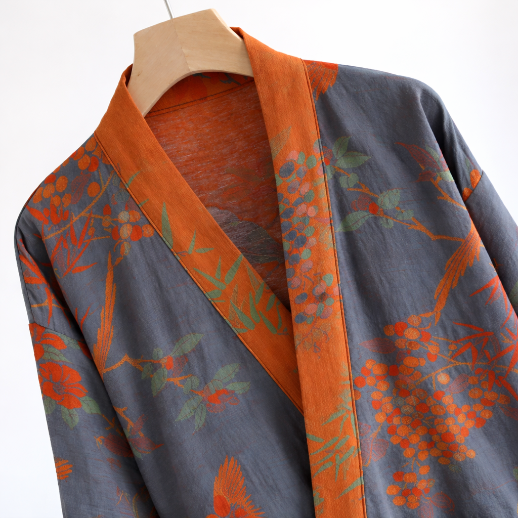 Bathrobe Kimono Style Long Length Home Wear