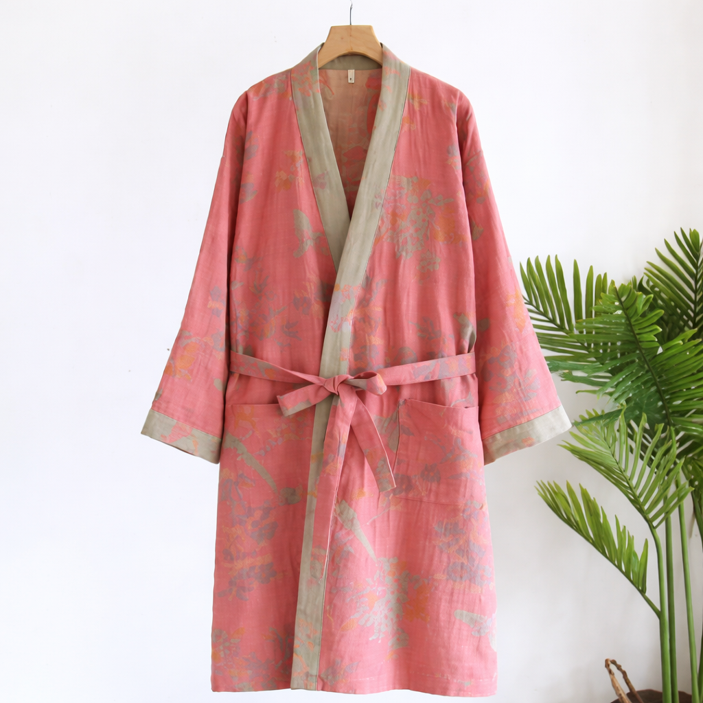 Bathrobe Kimono Style Long Length Home Wear