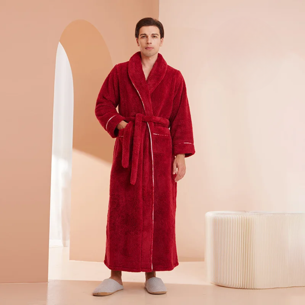 Bathrobe Long Length Winter Warm Lounge Wear