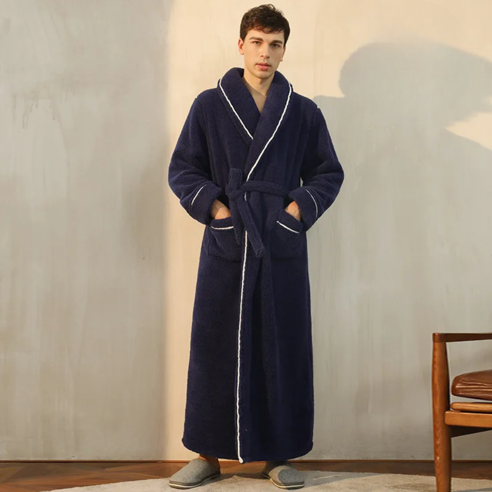 Bathrobe Long Length Winter Warm Lounge Wear