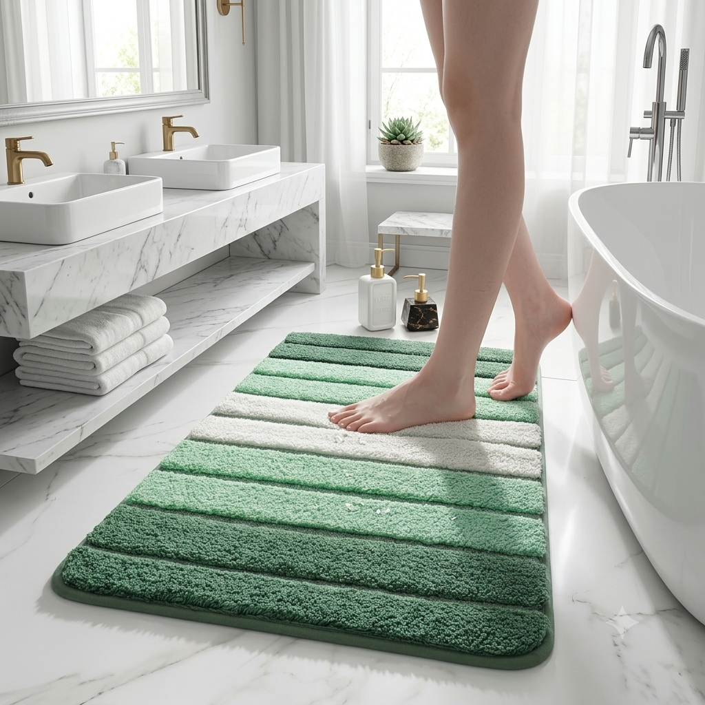 Bathroom Rug Quick Dry Non Slip Shower Floor Mat