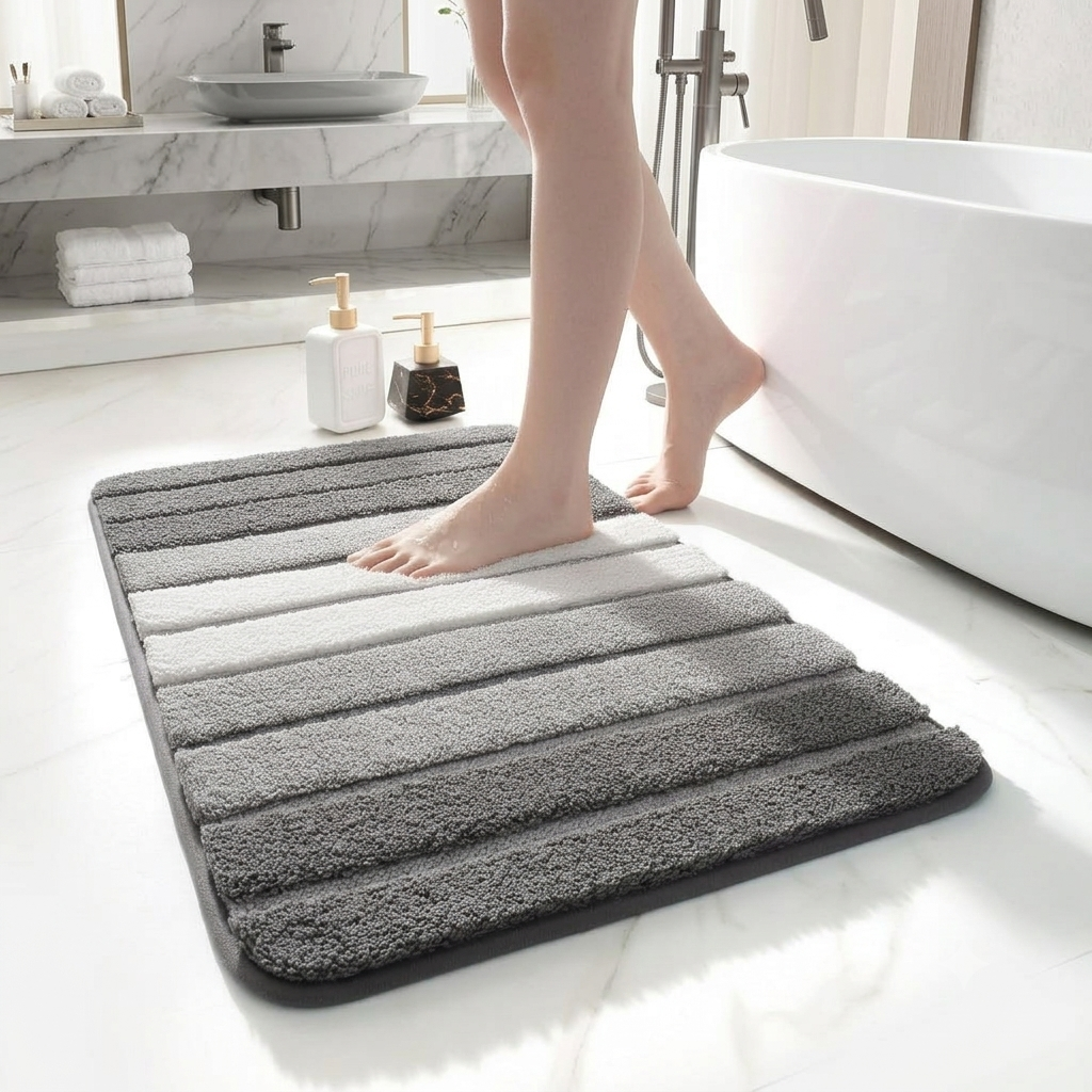 Bathroom Rug Quick Dry Non Slip Shower Floor Mat