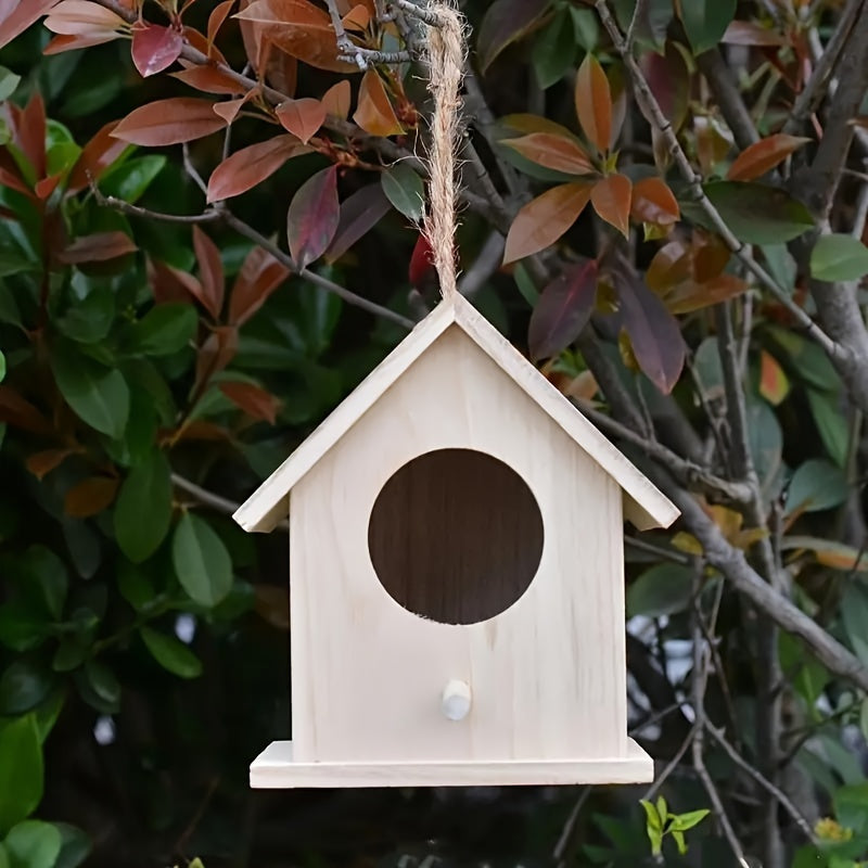Bird House Wooden Hanging Nest Box Shelter