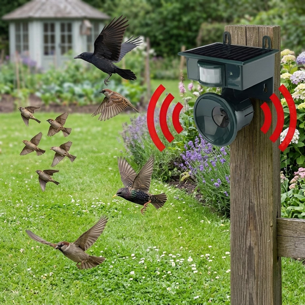 Bird Repeller Solar Pest Repeller Motion Sensor Outdoor Device