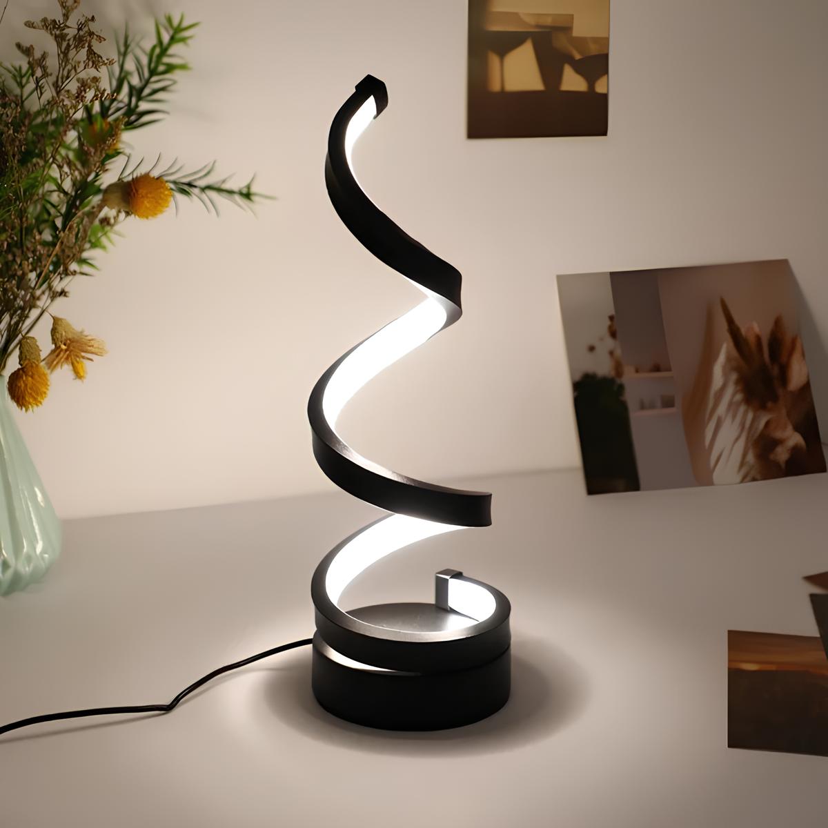 LED-Tischlampe Modernes Spiraldesign