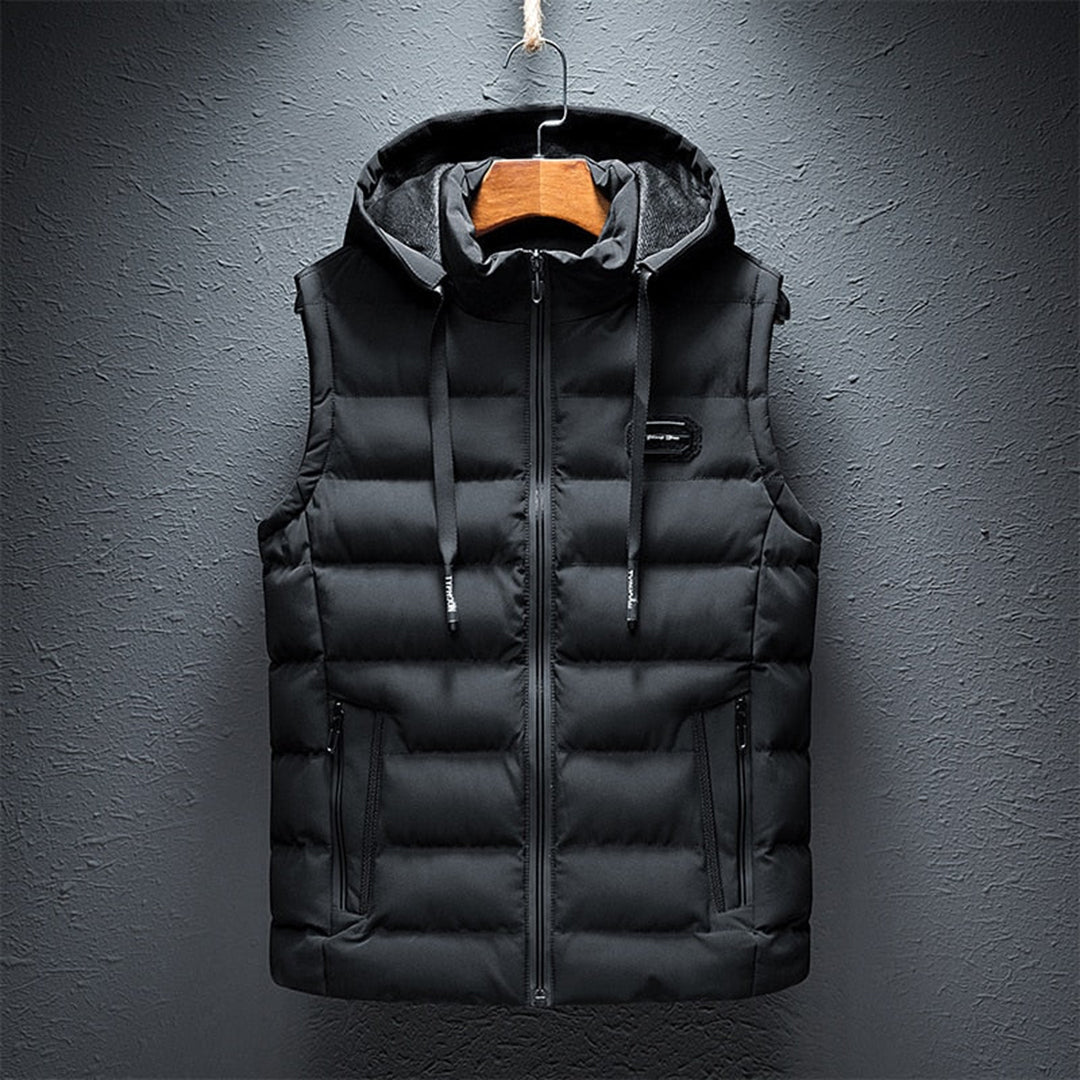 Puffer Gilet for Men with Zip and Hood