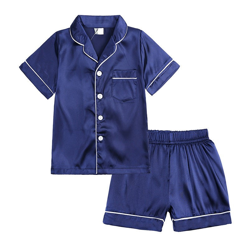 Silk Pyjama Set for Kids Sleepwear Comfort