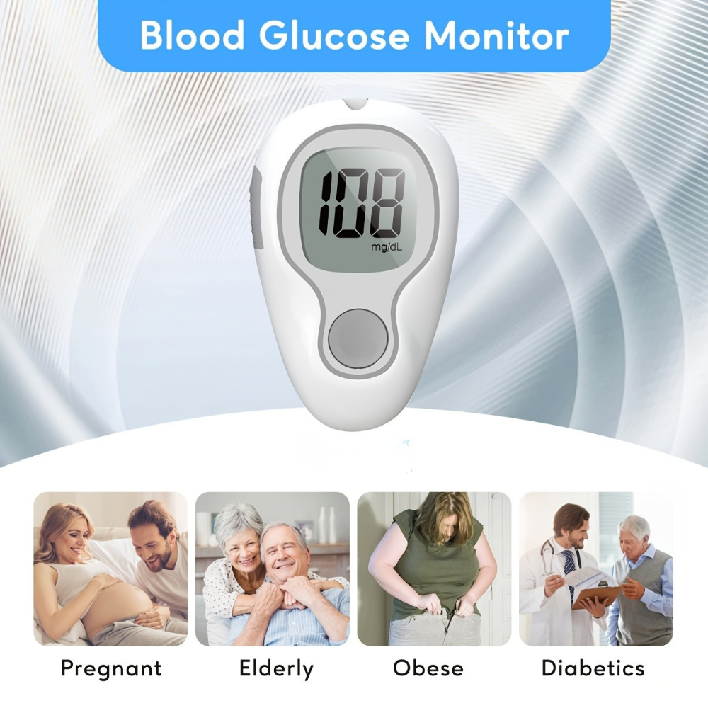 Blood Glucose Monitor Kit Digital Diabetes Testing Accurate Reading