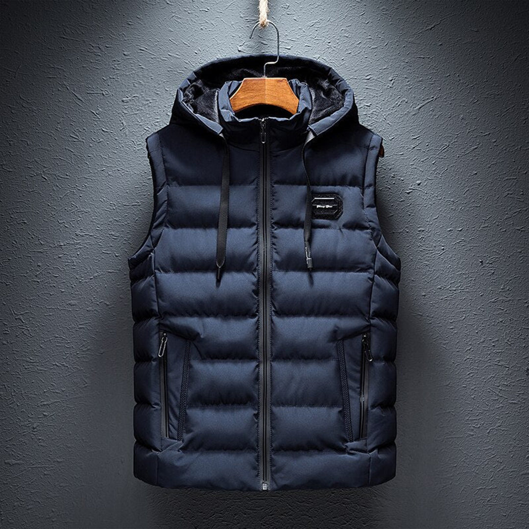 Puffer Gilet for Men with Zip and Hood