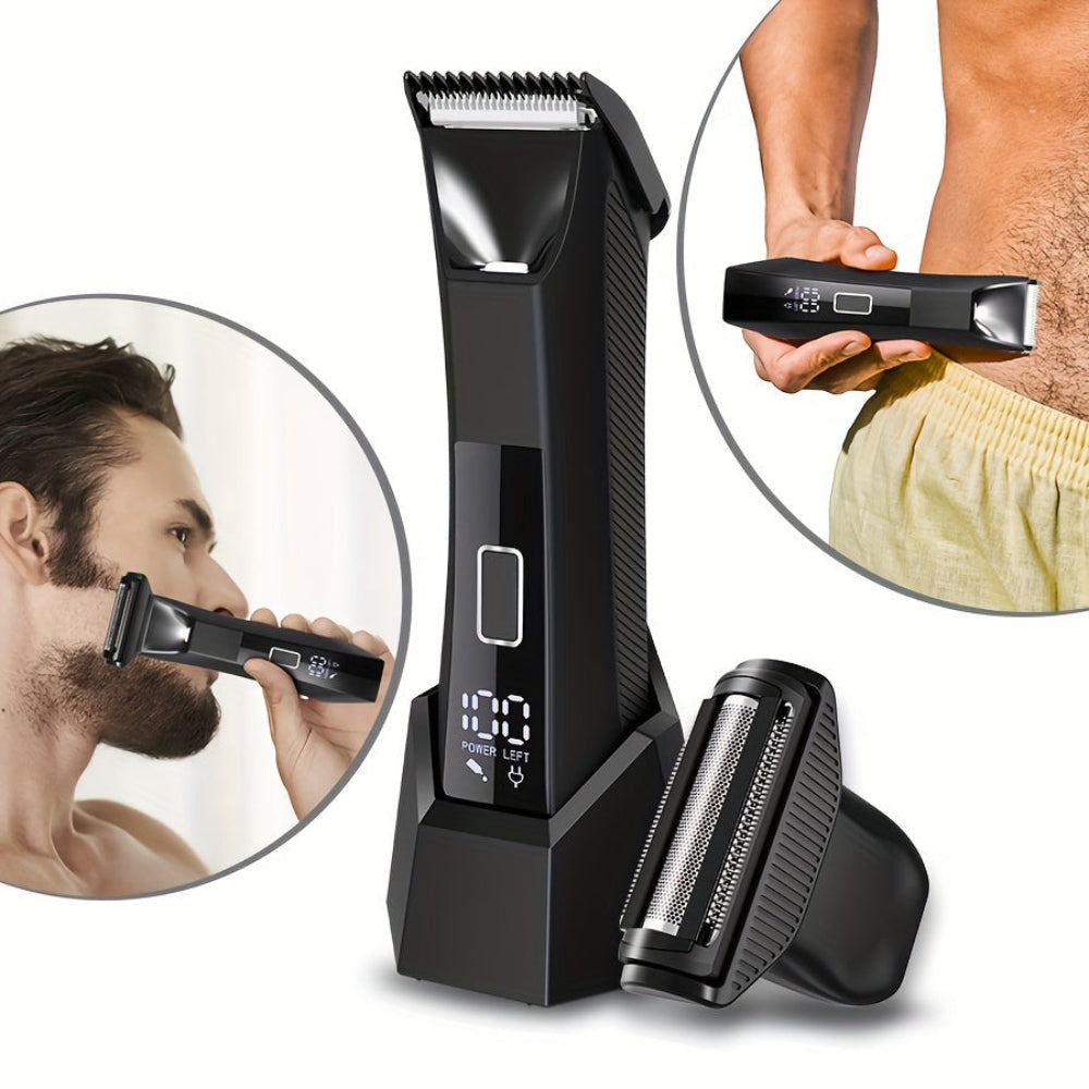 Body Hair Trimmer Rechargeable USB Electric Grooming Shaver
