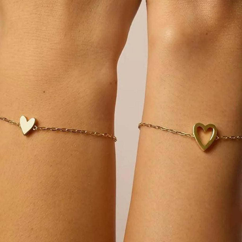 Bracelet Heart Charm Adjustable Love Jewelry