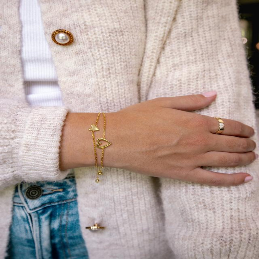 Bracelet Heart Charm Adjustable Love Jewelry