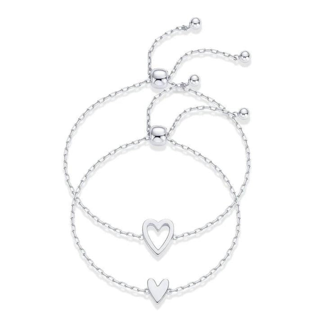 Bracelet Heart Charm Adjustable Love Jewelry