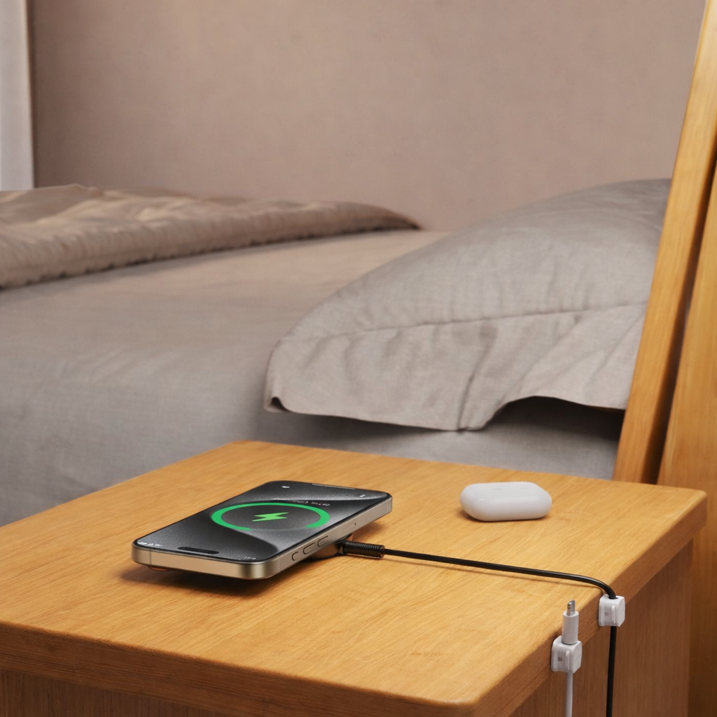 Cable Organizer Magnetic Cord Holder Adhesive Desktop Charging Clips