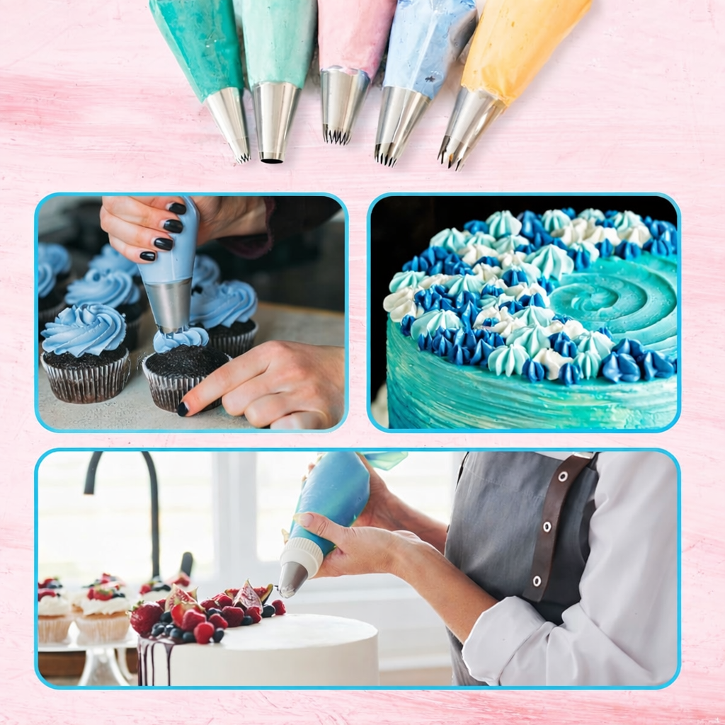 Cake Decorating Kit Piping Bags Tips Set