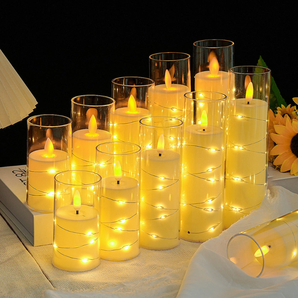 Candle Holders LED Candles Remote Control Warm Flickering Flameless Light