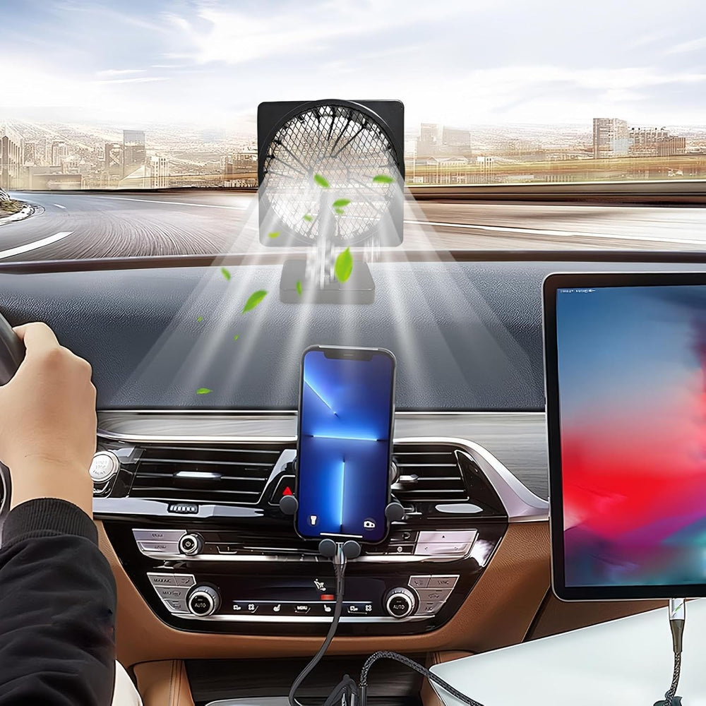 Car Box Fan 12V USB 360 Degree Rotation Cooling
