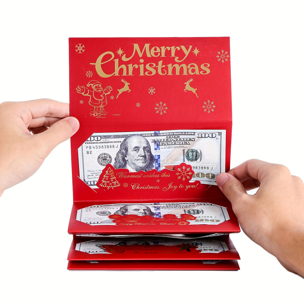 Cash Envelope Christmas Red Gift Pack Set Money Card Holder
