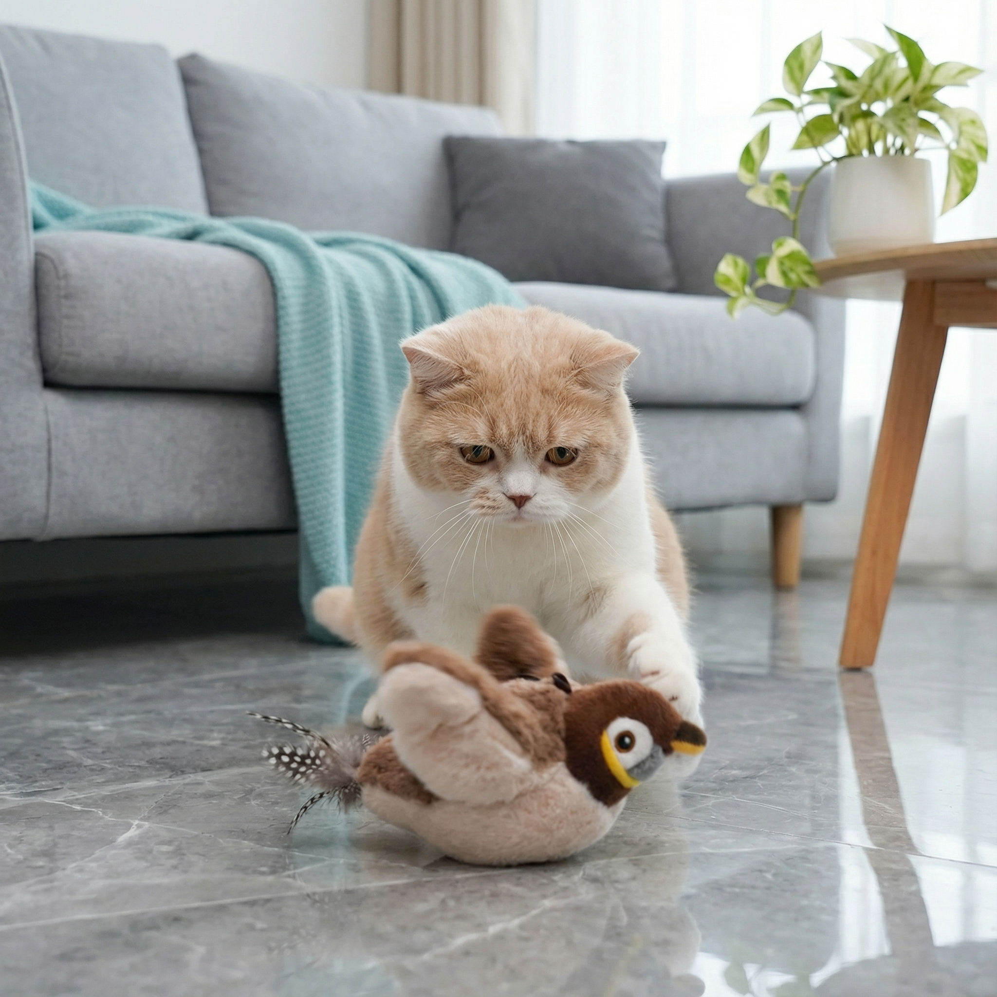 Cat Toy Interactive Bird Flapping Play Pet Fun 1