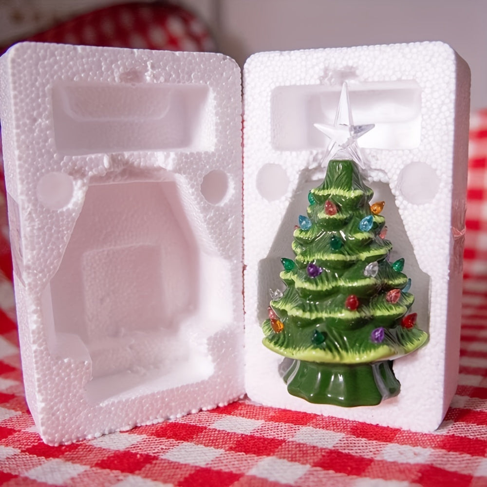 Ceramic Christmas Tree Lighted Holiday Tabletop Decor