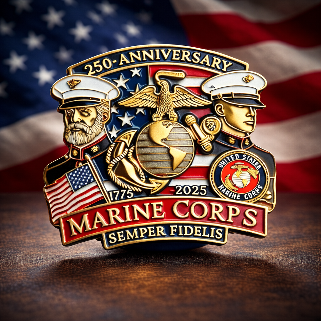 Challenge Coin Naval Anniversary Commemorative Metal Display Badge