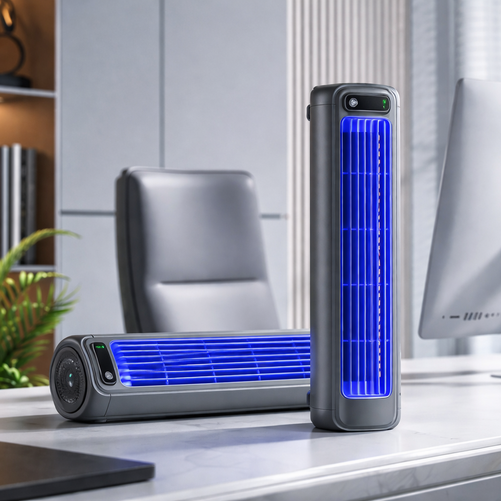 Desk Fan Portable Tower Cooling Fan Quiet Rechargeable