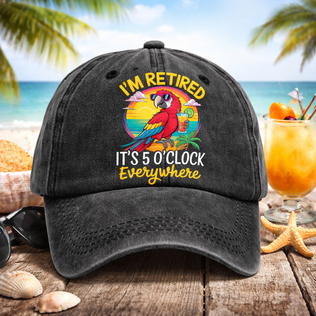 Baseball Cap Funny Retirement Adjustable Denim Hat