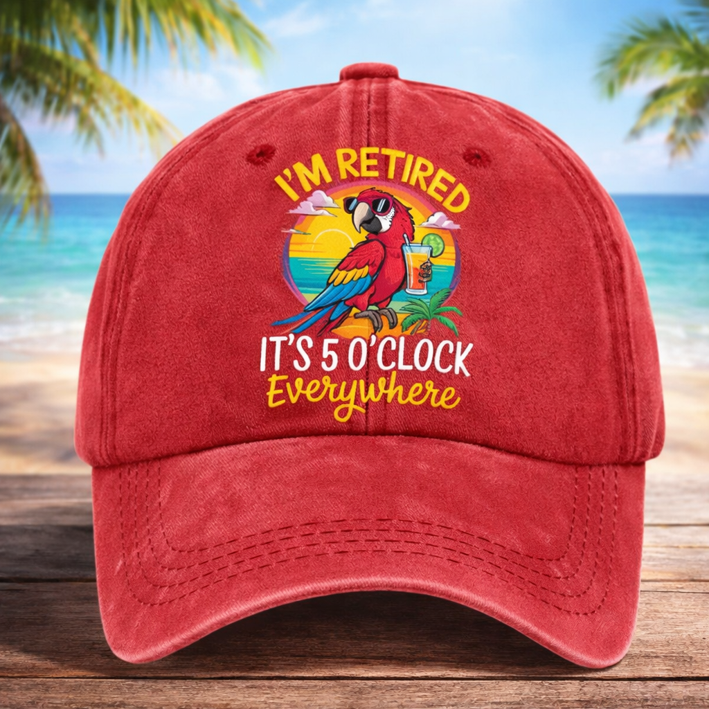 Baseball Cap Funny Retirement Adjustable Denim Hat