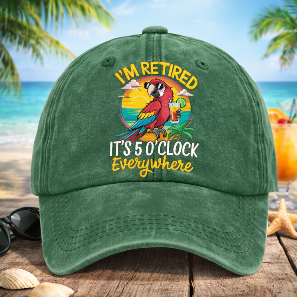 Baseball Cap Funny Retirement Adjustable Denim Hat