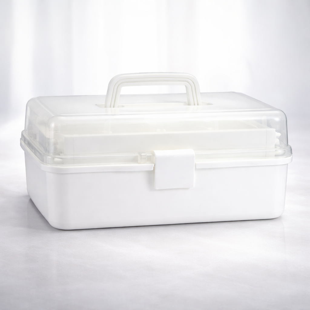 Storage Box Multi Layer Organizer Handle Removable Trays