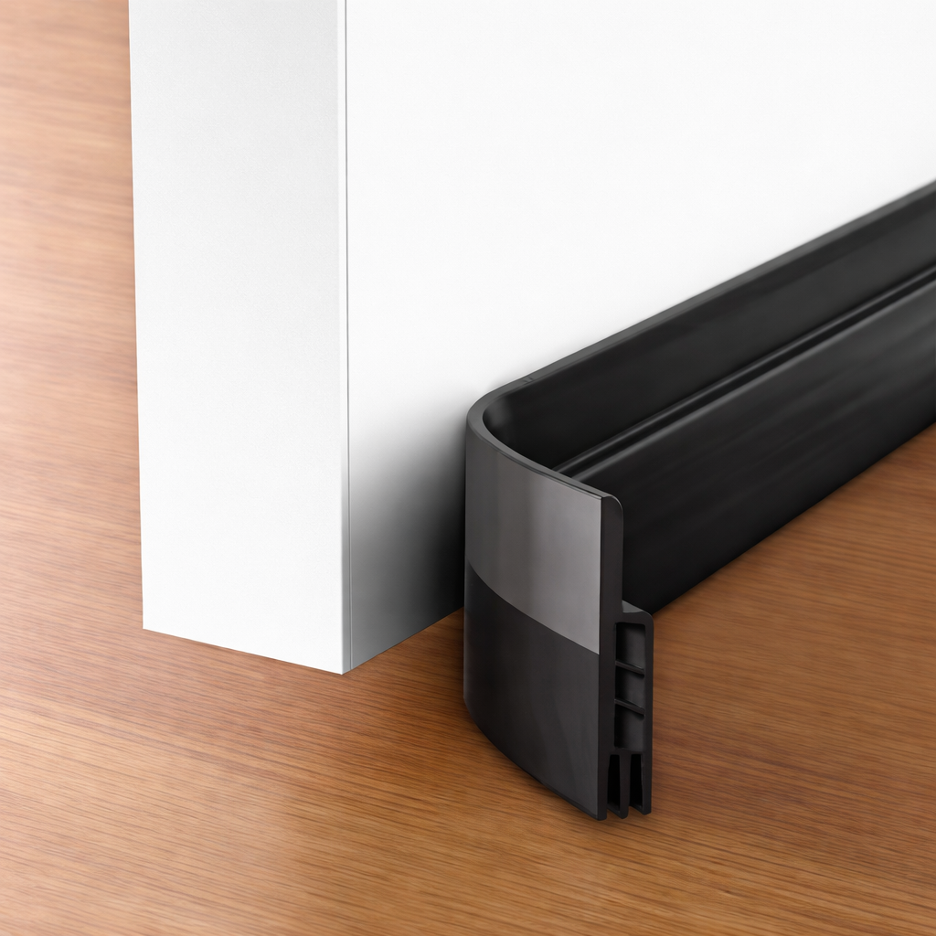 Door Sweep Silicone Under Door Seal Strip Draft Noise Blocking