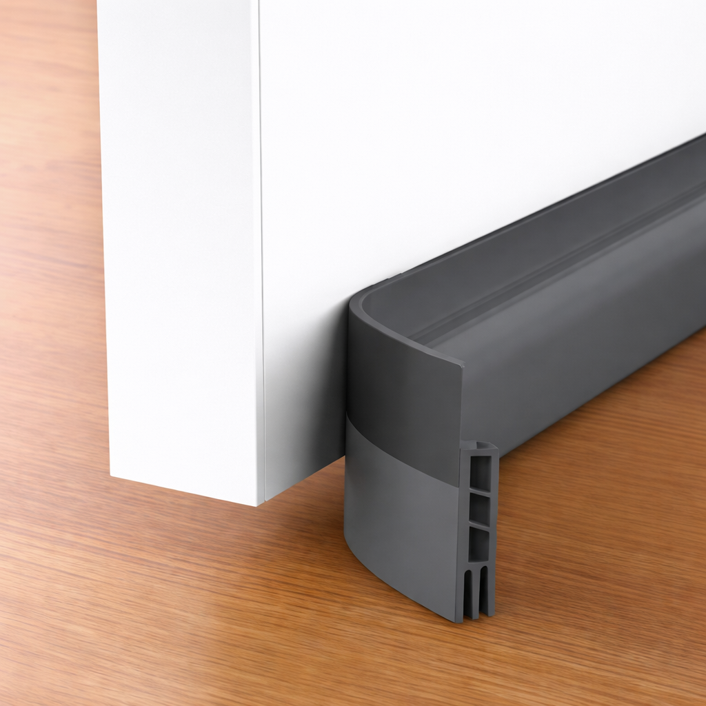 Door Sweep Silicone Under Door Seal Strip Draft Noise Blocking