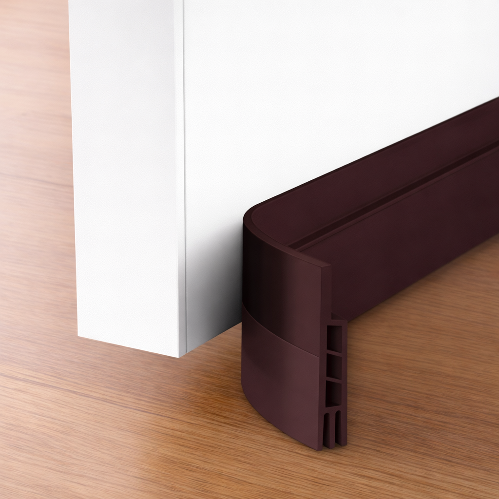 Door Sweep Silicone Under Door Seal Strip Draft Noise Blocking