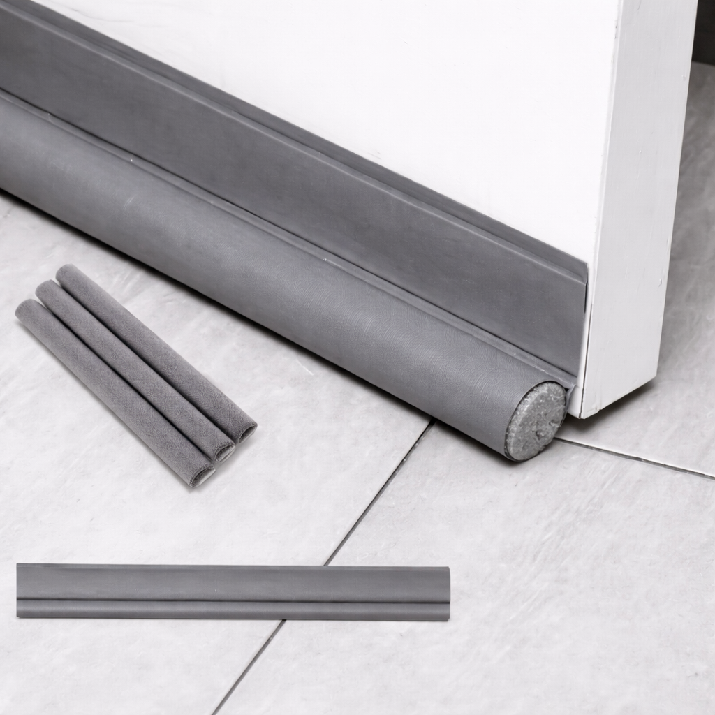 Door Sweep Silicone Under Door Seal Strip Draft Noise Blocking