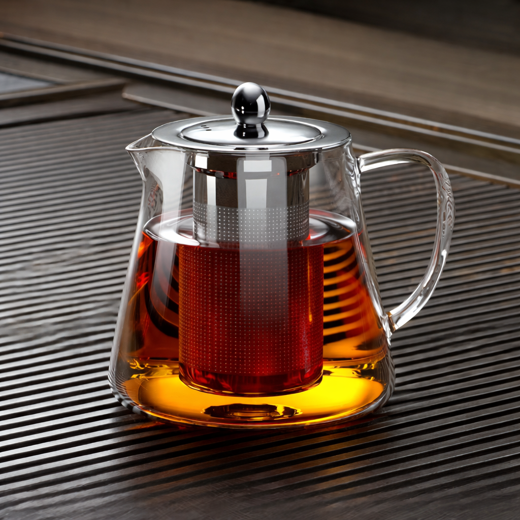 Glass Teapot Stainless Steel Infuser Tea Brewer