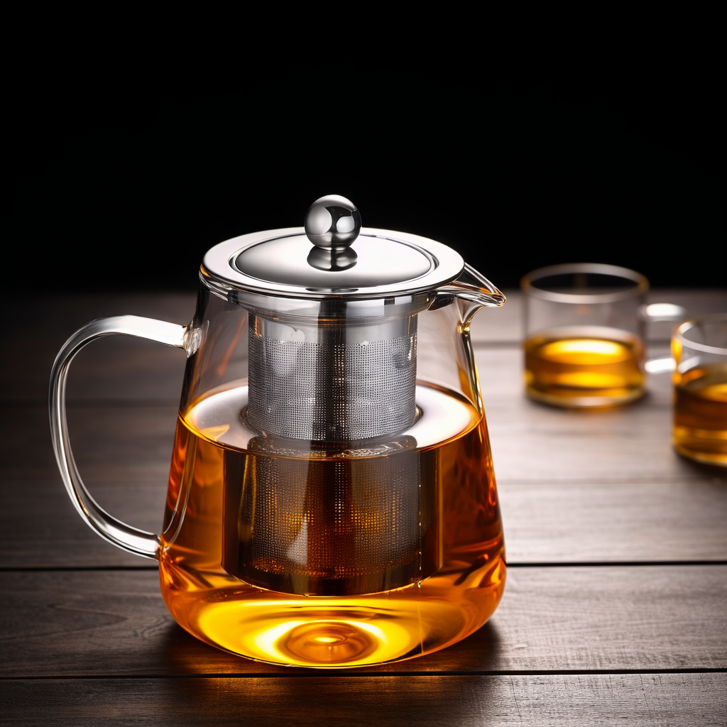 Glass Teapot Stainless Steel Infuser Tea Brewer