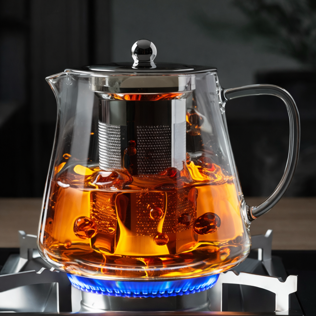Glass Teapot Stainless Steel Infuser Tea Brewer
