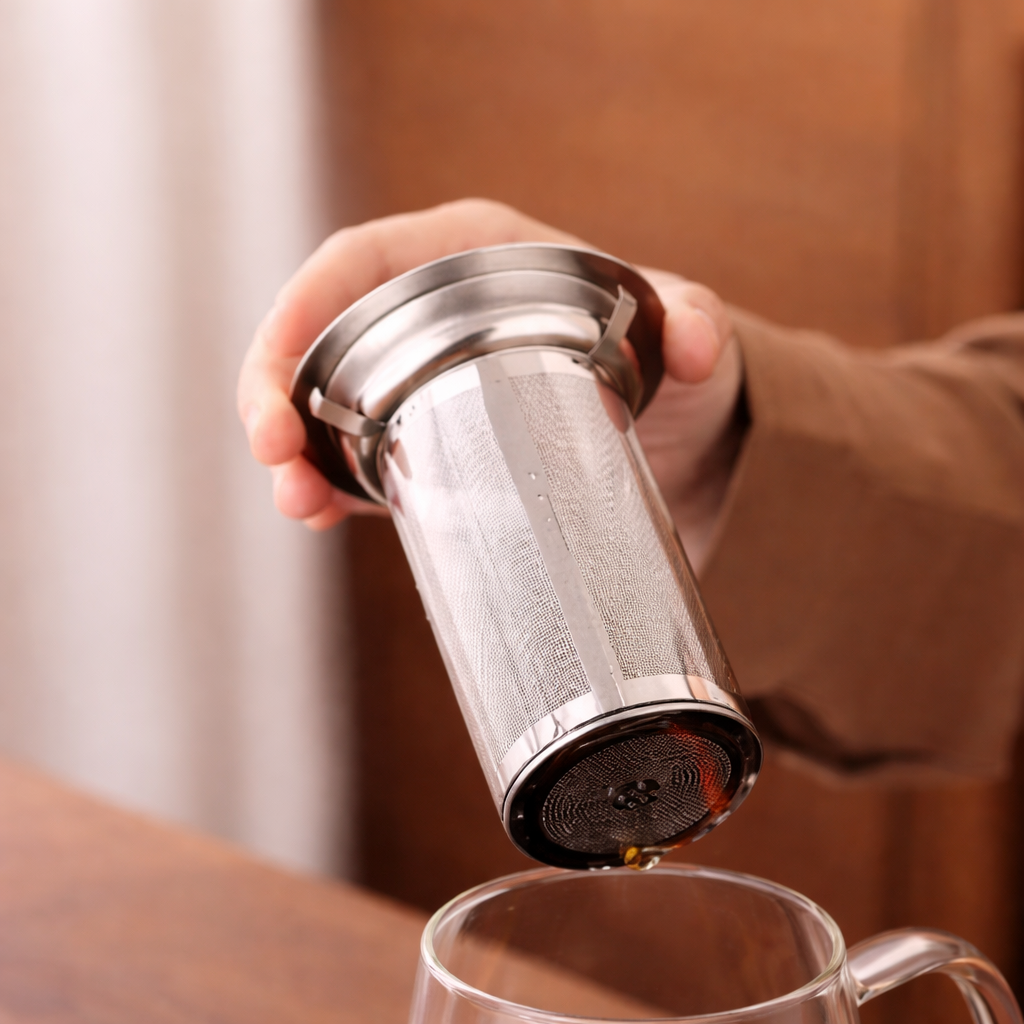 Glass Teapot Stainless Steel Infuser Tea Brewer
