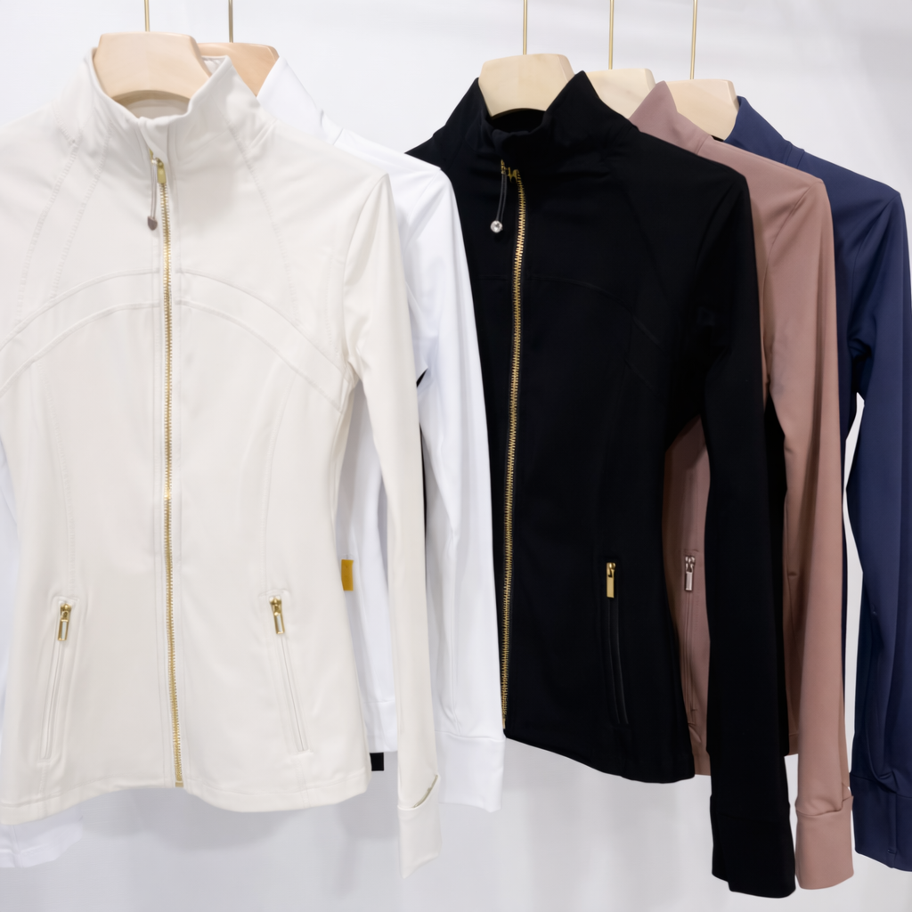 Women Tracksuit Zip Jacket Workout Yoga Activewear