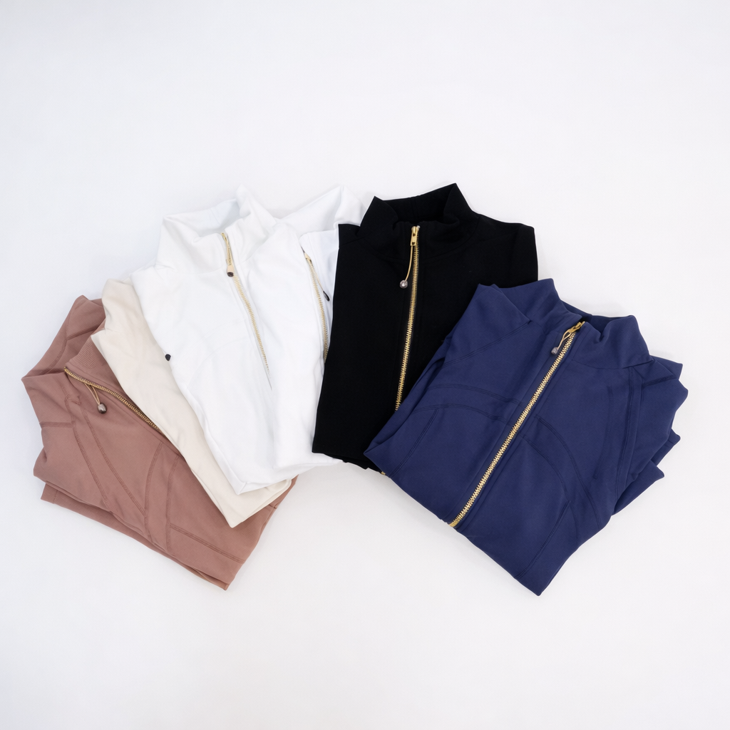 Women Tracksuit Zip Jacket Workout Yoga Activewear