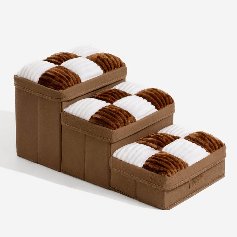 Escaleras para perro con almacenamiento para acceso al sofá