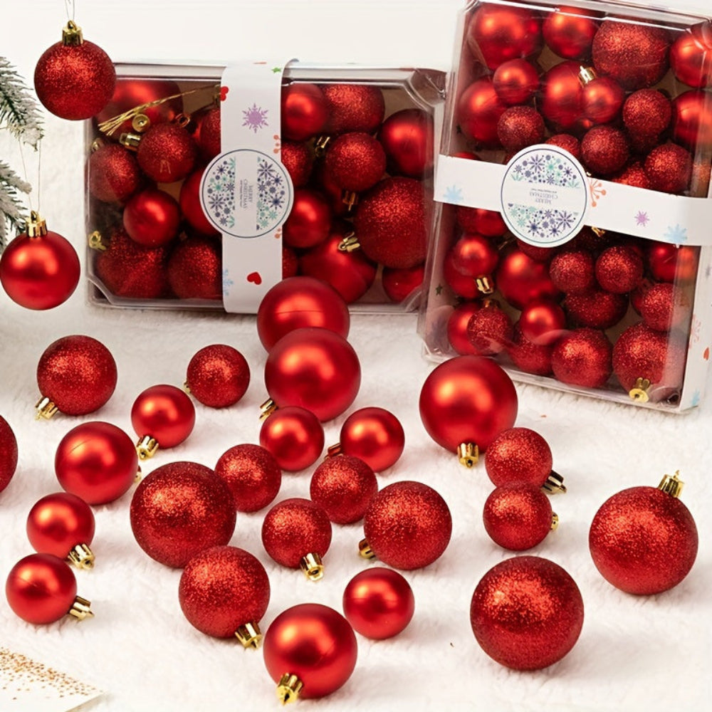 Christmas Baubles Ornaments Set Classic Hanging Holiday Tree Decor