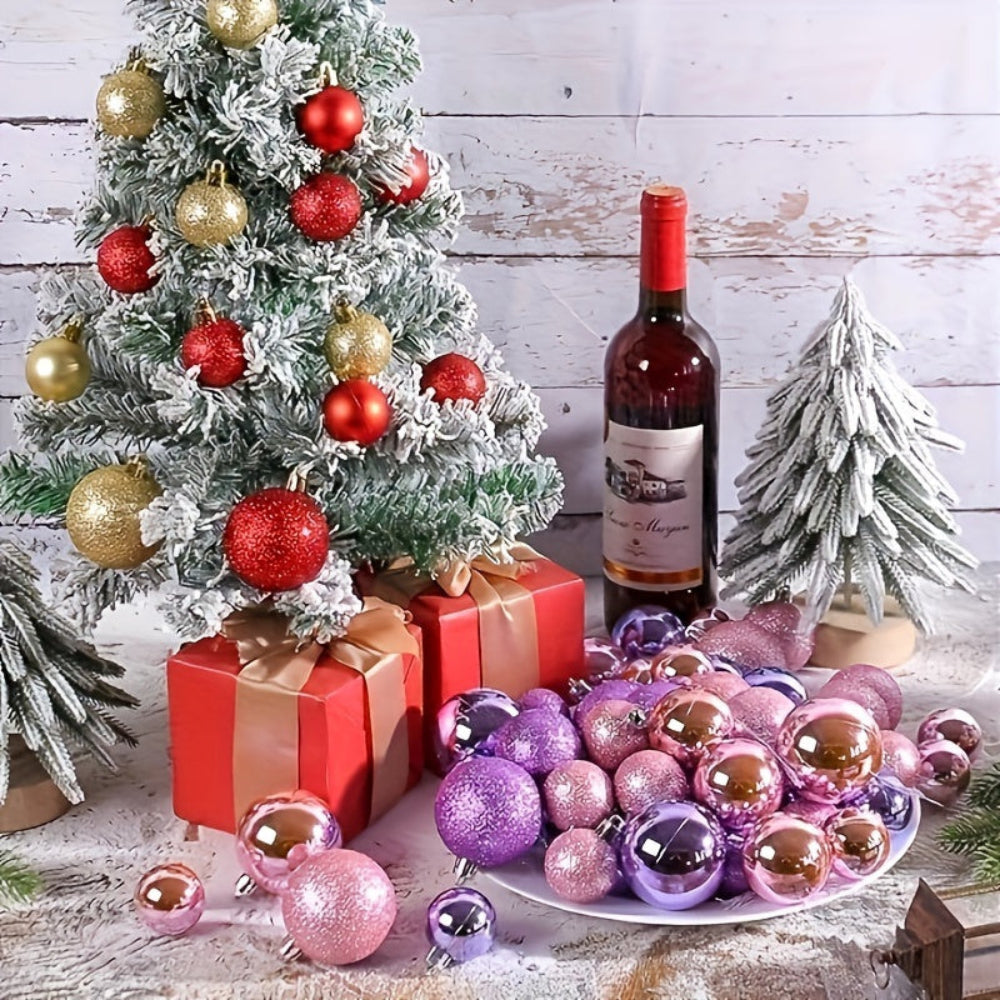 Christmas Baubles Ornaments Set Classic Hanging Holiday Tree Decor