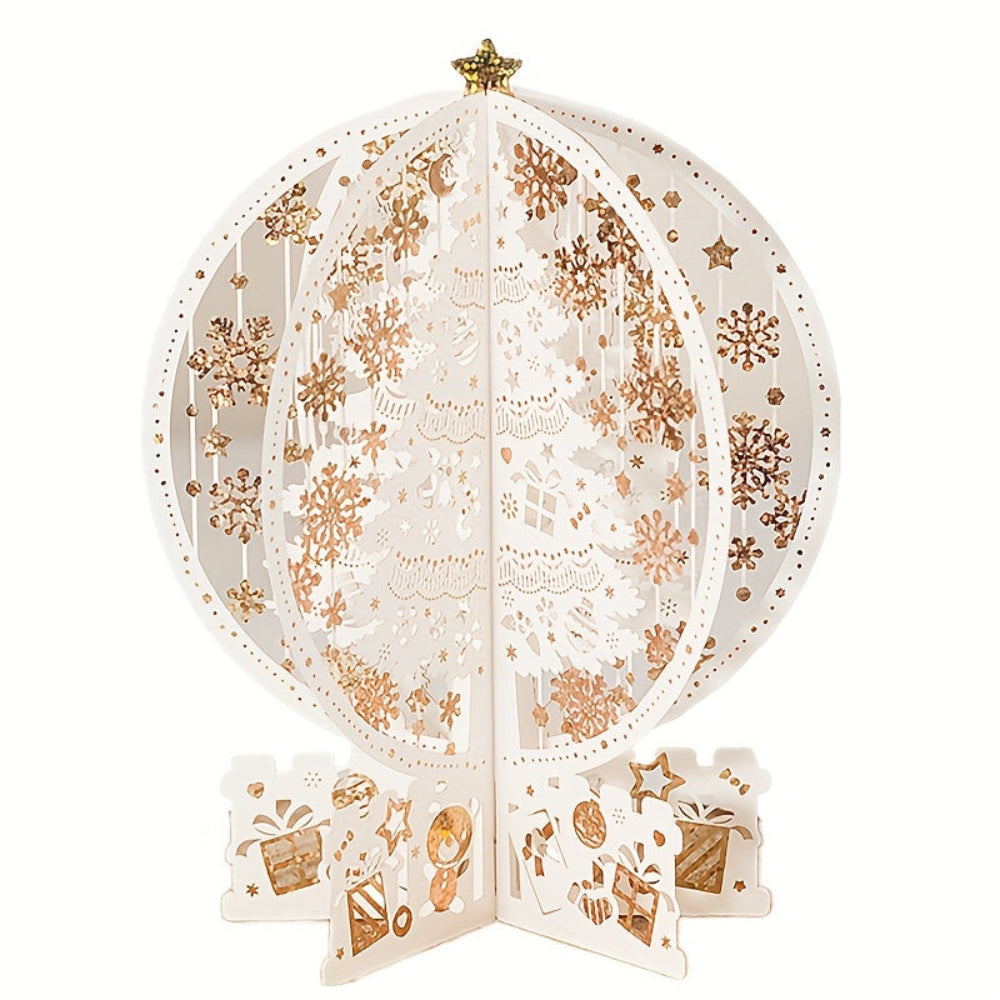 Christmas Cards 3D Pop Up Laser Cut Tree Ornament Display