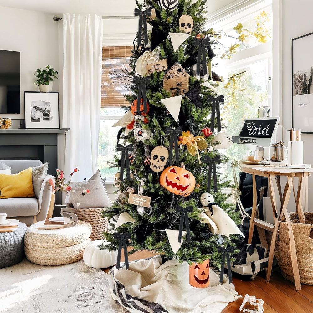 Vánoční dekorace do interiéru sametové bordó stuhy mašle ozdoby